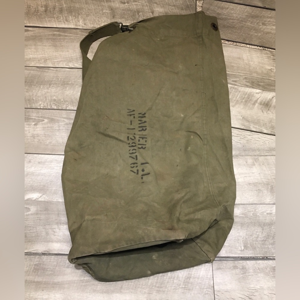 Vintage 40s Clothing Barrack Bag 1940s Laundry Bag USA US Military Post WWII Era
